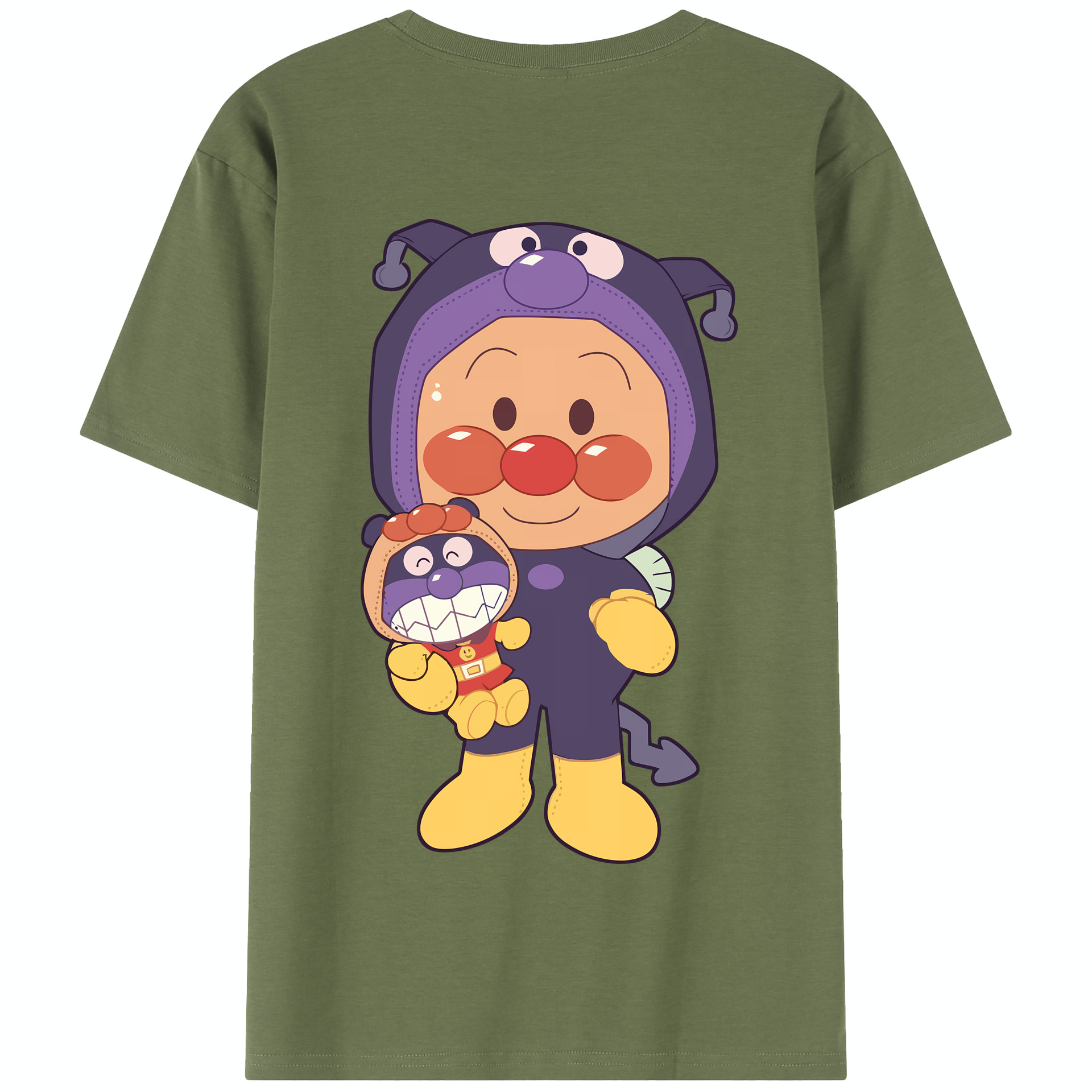 （画像用） アンパンマン Anpanman 綿100％半袖Tシャツ（背面プリント）